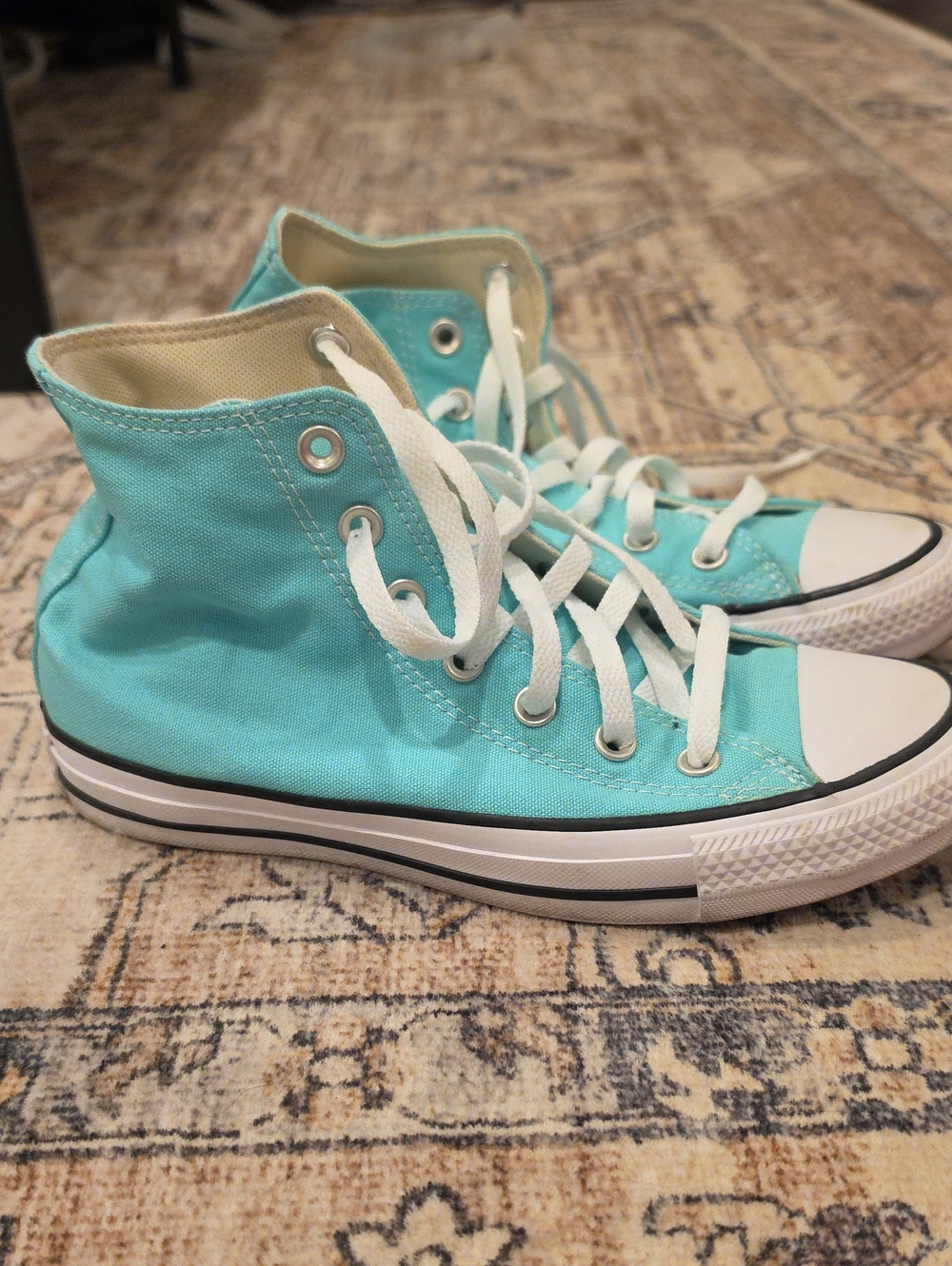 Converse- Turquoise High-Top Canvas Sneakers